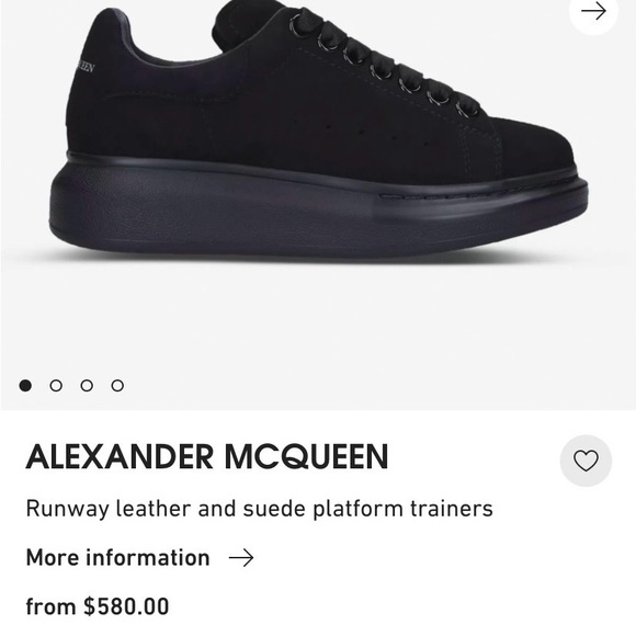 ALEXANDER MCQUEEN Runway leather and suede platform trainers/ shoes - Picture 1 of 8